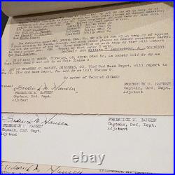 WWII US Army Document Group 1943-1945 611th Ordnance BAM Bn ETO Special Orders