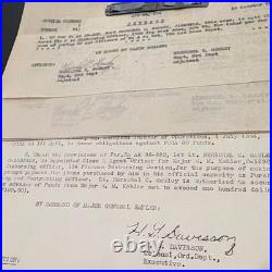 WWII US Army Document Group 1943-1945 611th Ordnance BAM Bn ETO Special Orders