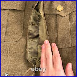 WWII US Army E-6 Ike Jacket 25th Infantry Division Patches WW2 Size 34R Wool