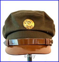 WWII US Army Enlisted Soldiers Visor Cap / Crusher Cap