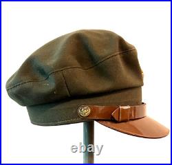 WWII US Army Enlisted Soldiers Visor Cap / Crusher Cap