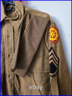 WWII US Army Enlisted Uniform Named Staff Sergeant Jacket Pants Shirt Cap