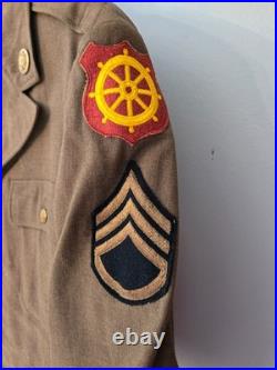 WWII US Army Enlisted Uniform Named Staff Sergeant Jacket Pants Shirt Cap
