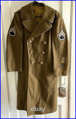 WWII US Army Enlisted Wool Trench Coat