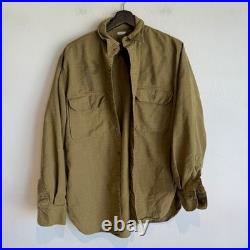 WWII US Army Flannel Shirt POW Stenciled Prisoner Of War