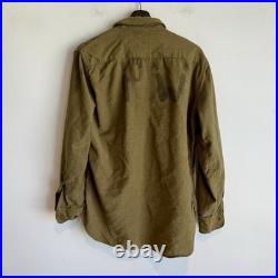 WWII US Army Flannel Shirt POW Stenciled Prisoner Of War
