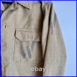 WWII US Army Flannel Shirt Stenciled POW Prisoner Of War
