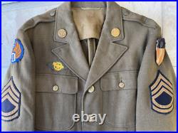 WWII US Army Four Pocket Jacket Insignia for China, Burma, India Sergeant First