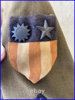 WWII US Army Four Pocket Jacket Insignia for China, Burma, India Sergeant First