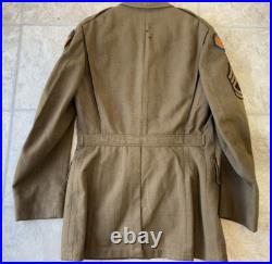 WWII US Army Four Pocket Jacket Insignia for China, Burma, India Sergeant First