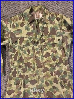WWII US Army Frogskin Camo Coverall Original WW2 USMC WWII US Army Frogskin Camo Coverall Original WW2 USMC