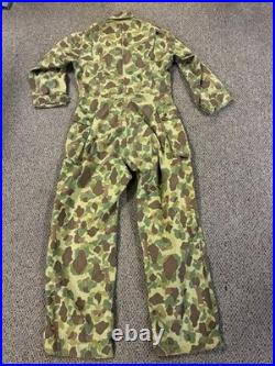 WWII US Army Frogskin Camo Coverall Original WW2 USMC WWII US Army Frogskin Camo Coverall Original WW2 USMC