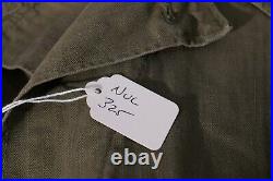 WWII US Army HBT Herringbone Twill Combat Gas Flap Shirt 13 Button Stars 40R