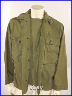 WWII US Army HBT Herringbone Twill Combat Jacket 45-D Size 36 R