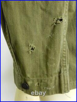 WWII US Army HBT Herringbone Twill Combat Jacket Size 36 R