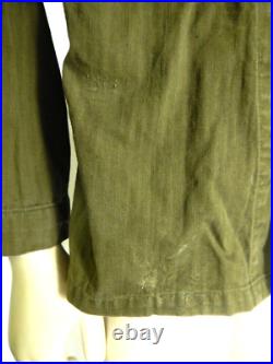 WWII US Army HBT Herringbone Twill Combat Jacket Size 36 R