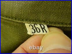 WWII US Army HBT Herringbone Twill Combat Jacket Size 36 R