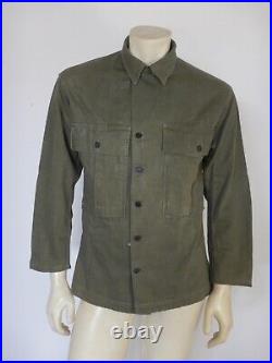 WWII US Army HBT Herringbone Twill Combat Shirt Jacket Size 36 R