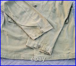 WWII US Army HBT Herringbone Twill Combat Utility Jacket/Shirt-38R-OD7