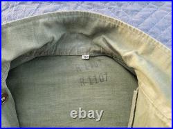 WWII US Army HBT Herringbone Twill Combat Utility Jacket/Shirt-38R-OD7