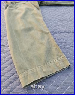 WWII US Army HBT Herringbone Twill Combat Utility Jacket/Shirt-38R-OD7