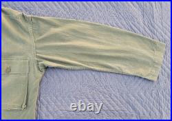 WWII US Army HBT Herringbone Twill Combat Utility Jacket/Shirt-38R-OD7