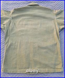 WWII US Army HBT Herringbone Twill Combat Utility Jacket/Shirt-38R-OD7