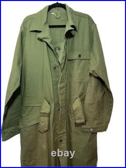 WWII US Army Herringbone Twill HBT Mechanic Tanker Coveralls 13 Star Buttons 42L
