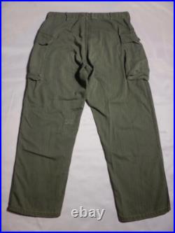 WWII US Army Herringbone Twill HBT Trousers Pants Size 33 X 30