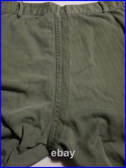 WWII US Army Herringbone Twill HBT Trousers Pants Size 33 X 30
