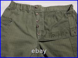WWII US Army Herringbone Twill HBT Trousers Pants Size 33 X 30
