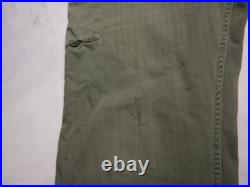 WWII US Army Herringbone Twill HBT Trousers Pants Size 33 X 30
