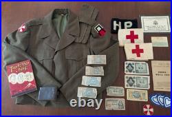 WWII US Army IKE Jacket 8th Army Named + Dated Size 40R