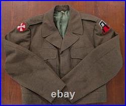 WWII US Army IKE Jacket 8th Army Named + Dated Size 40R