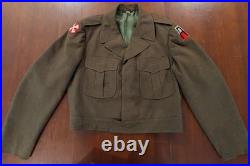 WWII US Army IKE Jacket 8th Army Named + Dated Size 40R