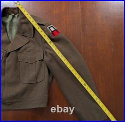 WWII US Army IKE Jacket 8th Army Named + Dated Size 40R