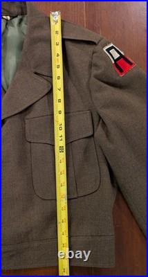 WWII US Army IKE Jacket 8th Army Named + Dated Size 40R