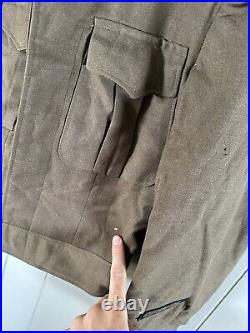 WWII US Army Ike Field Jacket OD Wool 34R 817 Engineer Aviation Strategic Air Co