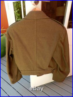 WWII US Army Ike Jacket 101 IRBORNE+SCREAMING EAGLES, Patches WW2 Size 40S Wool
