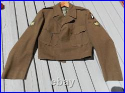WWII US Army Ike Jacket 101 IRBORNE+SCREAMING EAGLES, Patches WW2 Size 40S Wool WWII US Army Ike Jacket 101 IRBORNE+SCREAMING EAGLES, Patches WW2 Size 40S Wool