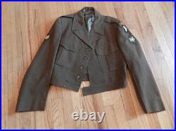 WWII US Army Ike Jacket 101 IRBORNE+SCREAMING EAGLES, Patches WW2 Size 40S Wool WWII US Army Ike Jacket 101 IRBORNE+SCREAMING EAGLES, Patches WW2 Size 40S Wool