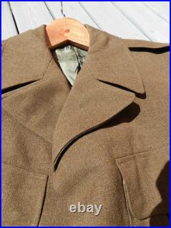 WWII US Army Ike Jacket 101 IRBORNE+SCREAMING EAGLES, Patches WW2 Size 40S Wool