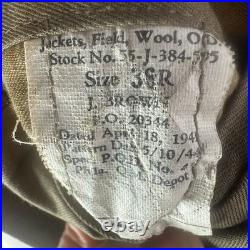WWII US Army Ike Jacket 38R 1944 Staff Sgt CIB Sterling Uniform Set