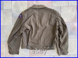 WWII US Army Ike Jacket 3rd Army Named With Ribbons & Patches Original