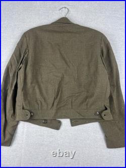 WWII US Army Ike Jacket 4th Armored Division Wool Uniform Coat Vintage
