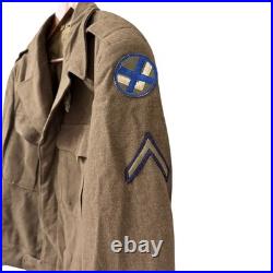 WWII US Army Ike Jacket 8th Air Force Patch Sergeant Wool Uniform 40S PFC