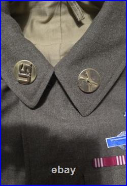 WWII US Army Infantry Wool Field Jacket 1944 38R Patched CIB 3rd Division