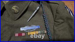 WWII US Army Infantry Wool Field Jacket 1944 38R Patched CIB 3rd Division