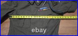 WWII US Army Infantry Wool Field Jacket 1944 38R Patched CIB 3rd Division