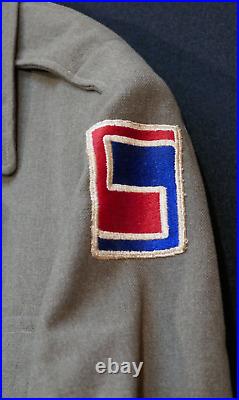 WWII US Army Jacket Field Wool 69th Infantry Division Ike 38 Regular 1944 Dated